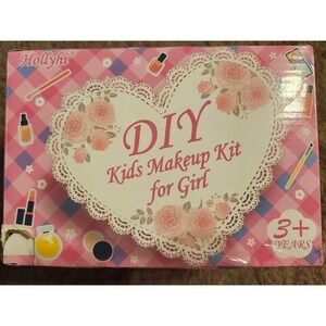 Hollyhi DIY Kids Makeup Kit for Girl Pretend Play Cosmetic Set 3+ Years